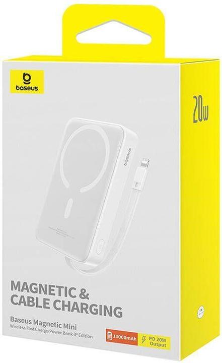 Actual product image Baseus Powerbank Magnetic Mini 10000mAh 20W MagSafe (white) (10000 mAh, 20 W, 20 Wh)