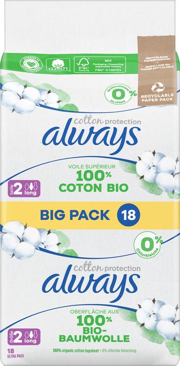 Produktbild Always Cotton Protection (18 x, Damenbinden)
