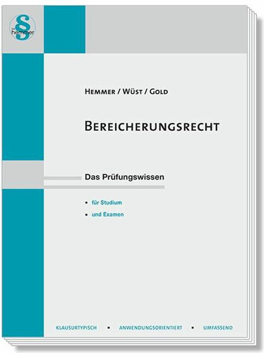 Actual product image Bereicherungsrecht (German, Clemens D'Alquen, Achim Wüst, Karl-Edmund Hemmer, Ingo Gold, 2024)