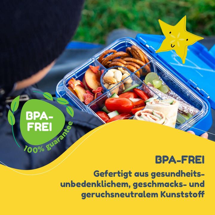 Produktbild Schmatzfatz Junior Brotdose, Blau Giraffe