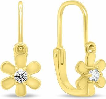 Image du produit Brilio Silver - Boucles d'oreilles de luxe plaquées or avec zircons clairs EA1012R