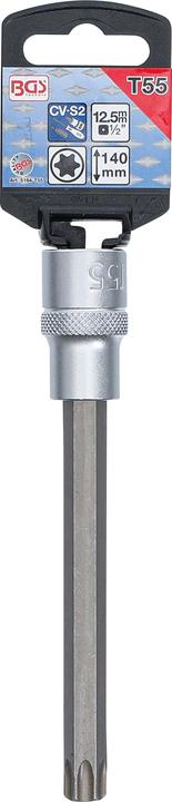 Image du produit BGS Douille à embouts longueur 140 mm 12,5 mm (1/2") profil T (pour Torx) T55 (12,5 mm)