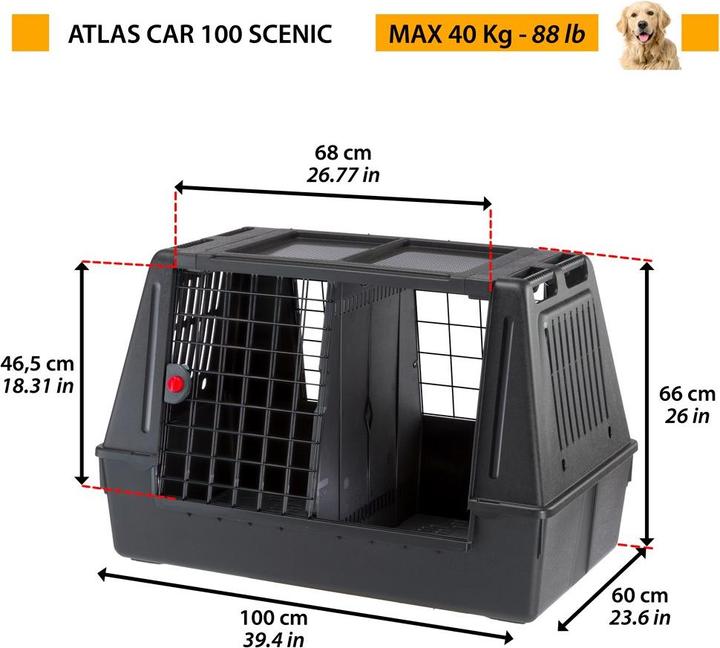 Produktbild Ferplast Transportbox (Hund, Atmungsaktiv)