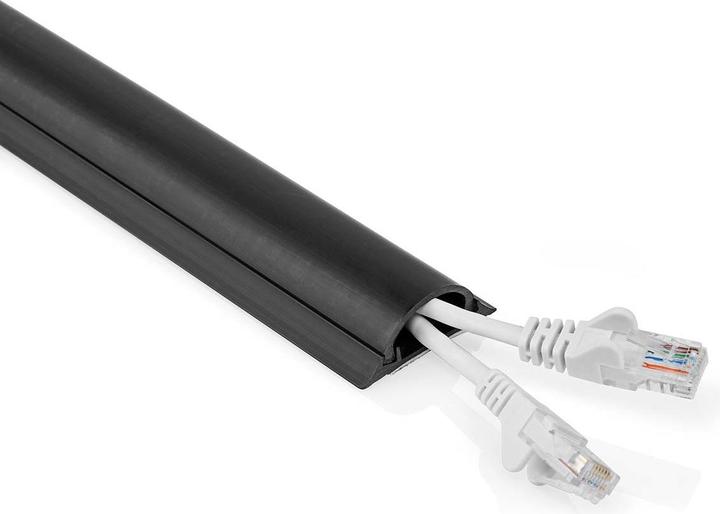 Immagine prodotto Nedis Gestione dei cavi | Tubo | 1 pezzo | spessore massimo del cavo: 16 mm | PVC | Nero (Tubazione, 50.10 cm)