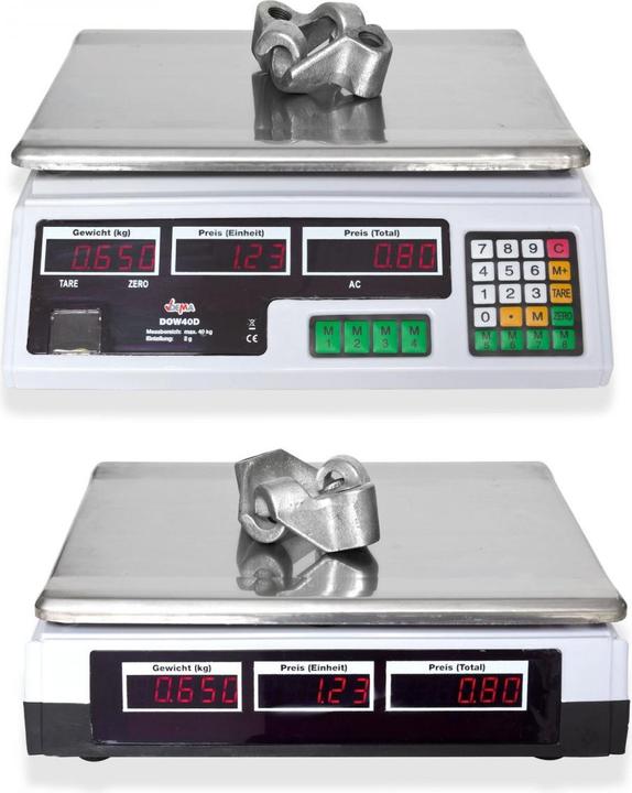Actual product image Dema Obstwaage Ladenwaage Industriewaage Marktwaage Preiswaage Waage Digital 40 kg