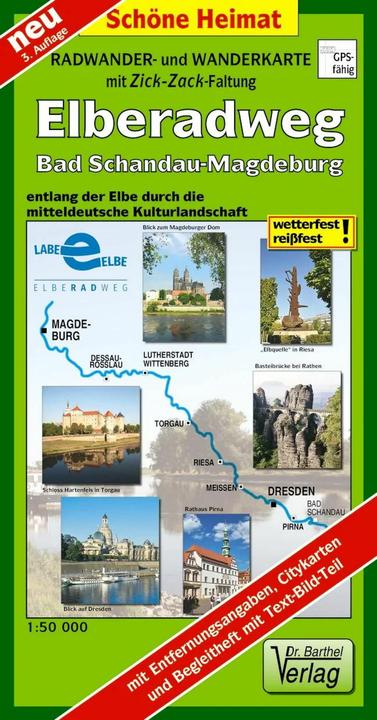 Image du produit Carte Docteur Barthel Piste cyclable de l'Elbe Bad Schandau-Magdebourg