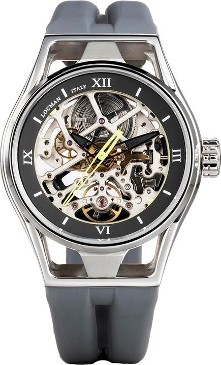 Locman Italy Herrenuhr Montecristo Skeleton Automatik grau Ref. 0538 (Analoguhr, 42 mm)