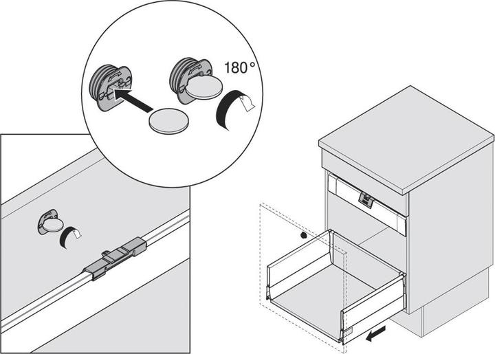 Image du produit Blum ZIF.80M7 SW/G T-BOX Poignée + entraîneur