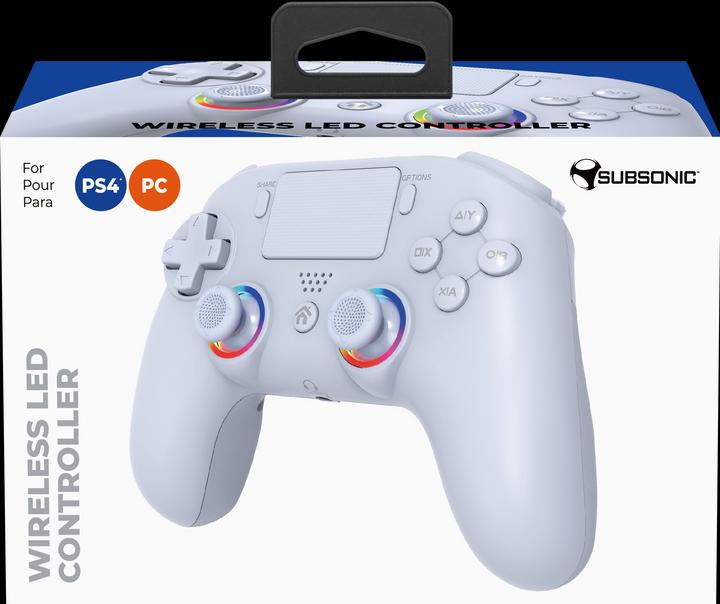 Productafbeelding Subsonic Draadloze Led Controller Wit voor PS4/PC (PC, PS4)