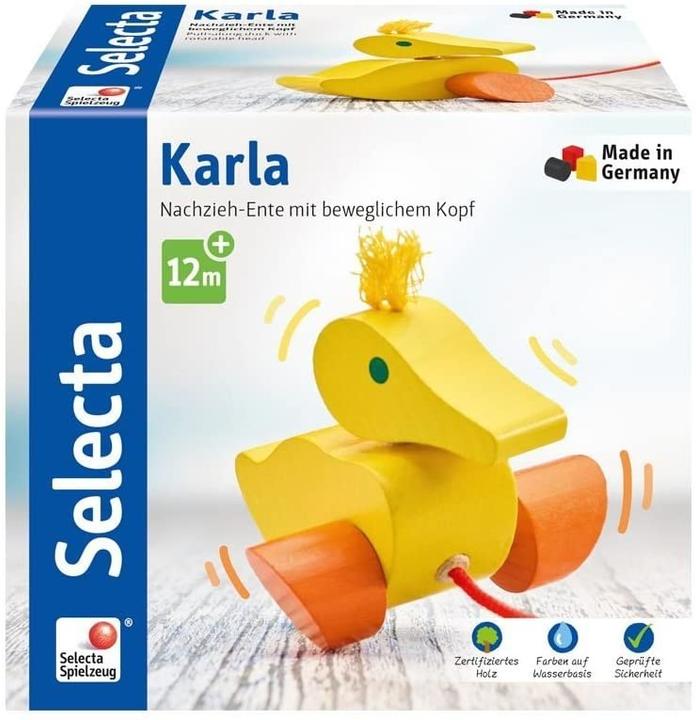 Actual product image Selecta Spielzeug Pull-along Duck Karla 10cm **