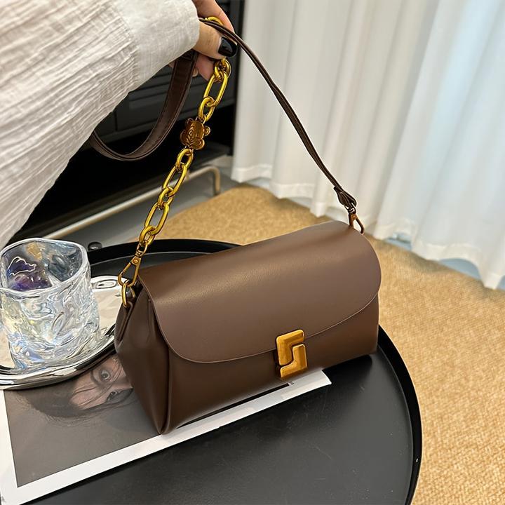 Immagine prodotto Only-Bags.Store Elegante schwarze Kunstleder-Kreuztasche, einfarbig, verstellbarer Riemen, Reissverschluss