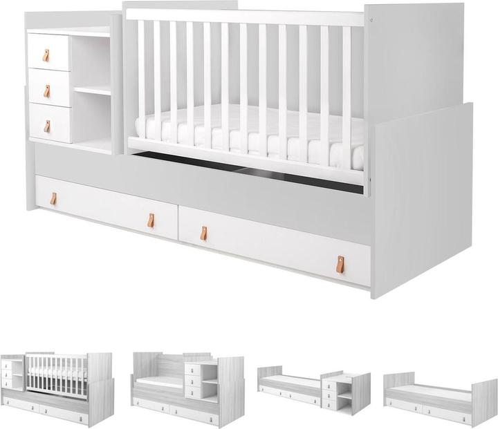 Actual product image Kikkaboo Babybett Lorena 4 in 1 Kommode (60 x 120 cm)
