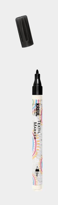 Produktbild Kreul Stoffmalstift, Textilmarker Javana texi mäx Sunny fine für helle Stoffe (Schwarz, 2 mm)