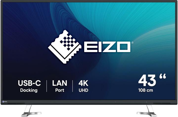 Actual product image Eizo FlexScan EV4340X-BK, 108 cm (42.5"), 3840 x 2160 pixels, 4K Ultra HD, LCD, 5 ms, Black (3840 x 2160 Pixels, 42.50")