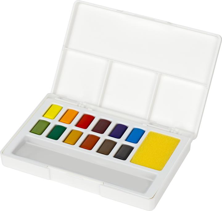 Actual product image Faber-Castell Demi godets Aquarelle boîte x12 (Multicoloured, 144 ml)