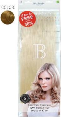 Image du produit Balmain Value Pack 22 Natural Straight 40cm 50pcs. Extensions de remplissage de cheveux humains (Blond, 40 cm)