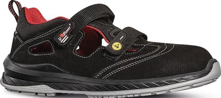 U-Power Veiligheidsschoen Scandy maat 44 zwart S1P ESD SRC EN ISO 20345 gefreesd nubuck leer (S1P, 44)