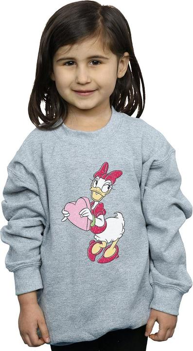 Actual product image Disney Girls Daisy Duck Love Heart Sweatshirt (140, 146)