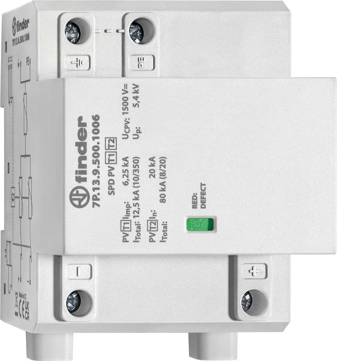 Actual product image Finder Type 1+2 combined arrester, for PV systems, DC