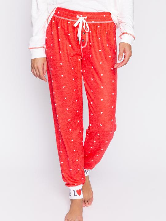Actual product image Pj Salvage Pyjama bottom "Cozy in love" red/small patterned (XS)