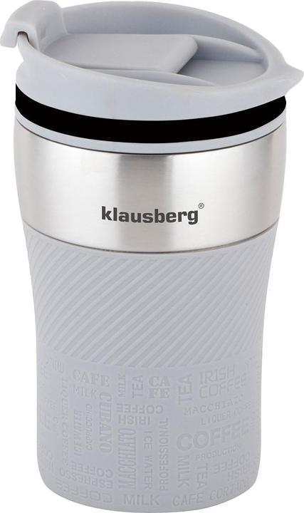 Klausberg 2er-Set Doppelwandiger Thermobecher, 280ml, grau (0.28 l)