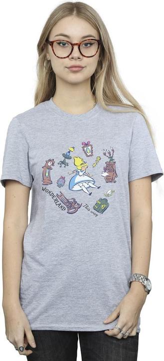 Immagine prodotto Disney Alice In Wonderland Falling Maglietta Ampia Donna (S)
