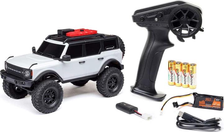 Actual product image Axial Rock Crawler SCX24 Ford Bronco, Weiss RTR, 1:24 (RTR Ready-to-Run)