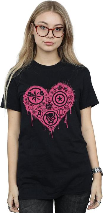 Immagine prodotto I Heart Avengers Maglietta Ampia Donna (XL)