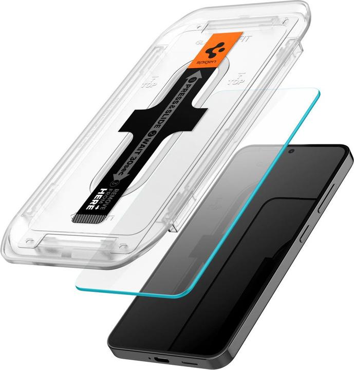 Actual product image Spigen Glas.TR Sam S24 S921 "EZ FIT" 2szt. szkło hartowane AGL07440 (2 Piece, Samsung Galaxy S24, Samsung Galaxy S25)