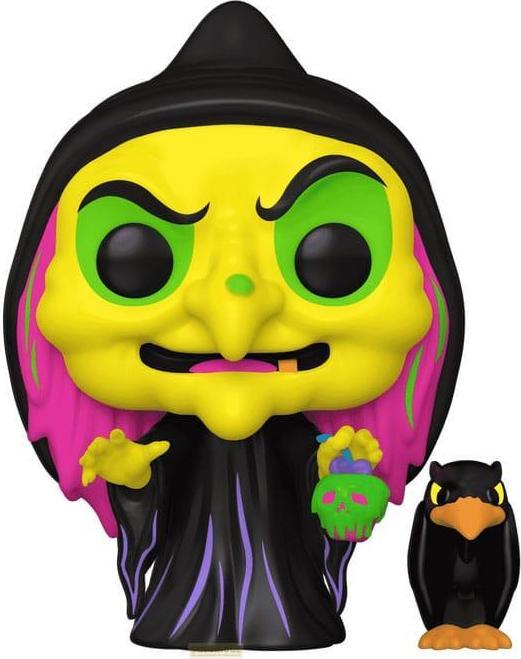 Actual product image Funko POP! Disney Villains Blanche-Neige - Disguised Evil Queen with Raven Lumière Noire Exclusive