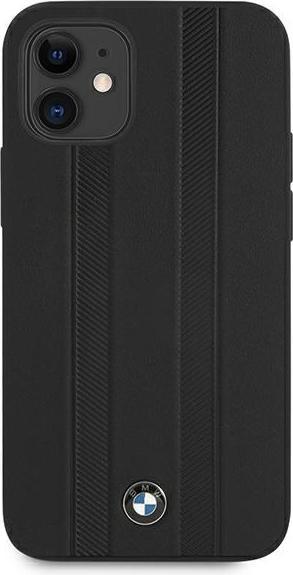 Produktbild BMW Hard Case Leather Tire Marks für Apple iPhone 12 mini - black (Apple iPhone 12 mini)