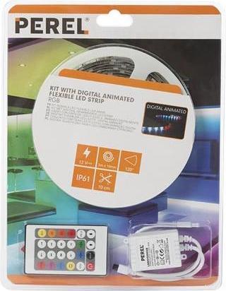 Immagine prodotto LED Strips Consumer Kit Con Striscia LED Flessibile Animata Digitale, Controller E Alimentazione - RGB - 150 LED - 5 m (500 cm)