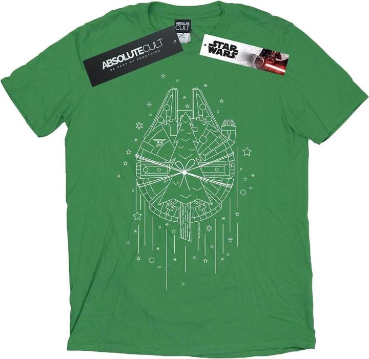 Produktbild Star Wars Millennium Falcon Christmas Tree Delivery TShirt (L)