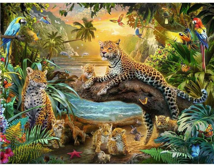 Produktbild Ravensburger Leopardenfamilie im Dschungel (1500 Teile)