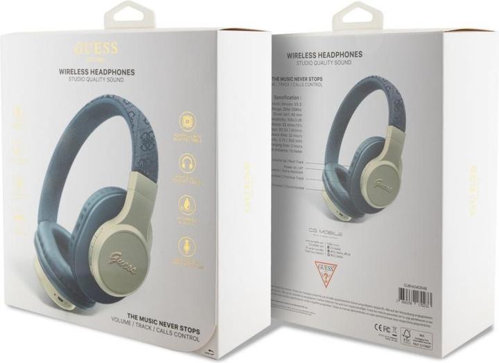 Immagine prodotto Guess Wireless Leather Headphone with Metal Logo (Nessuna soppressione del rumore, 32 h, Senza fili)