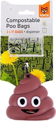 Actual product image Fofos Poepzakhouder Drol Met 34 Poepzakjes (Dog)