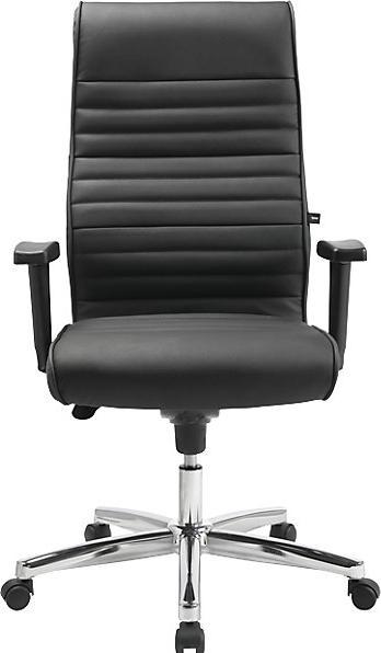 Image du produit Topstar Fauteuil de direction PRIME TIME 100, PT19TA80 cuir noir, piétement chromé