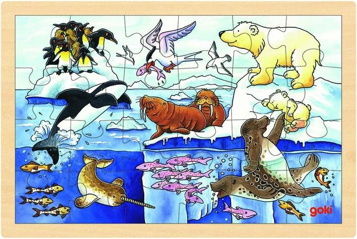 Produktbild Goki Einlegepuzzle Polartiere (24 Teile)