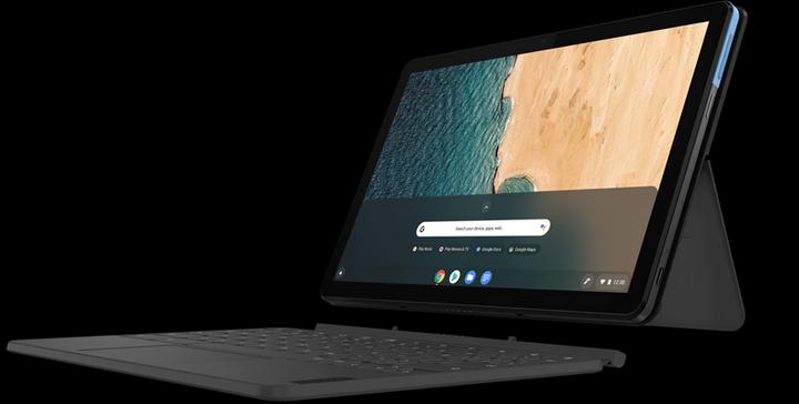 Produktbild Lenovo IdeaPad Duet Chromebook (10.10", 128 GB, Ice Blue, Iron Grey)