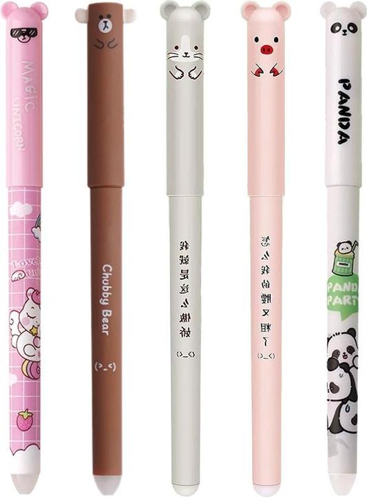 Produktbild The Toy Company 5 Stück Radierbare Gel-Stifte – Hase, Schwein, Panda & Co. (5 x)
