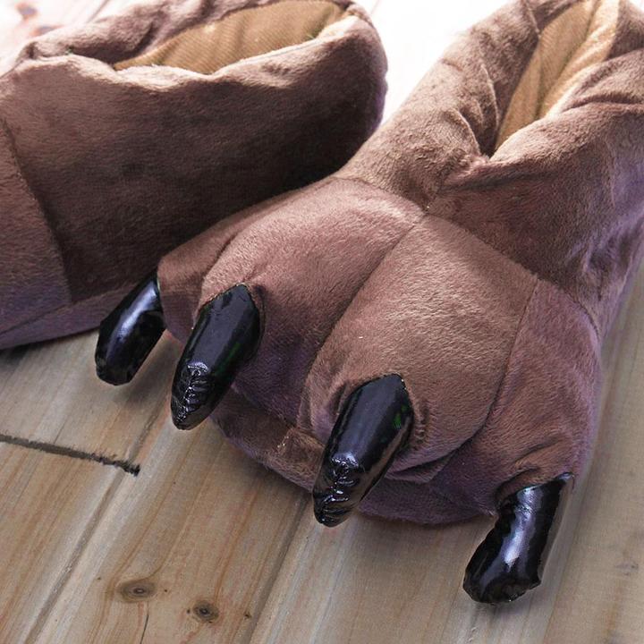 Image du produit JTI Chaussons souples à griffes, Marron - taille 39-45 (39, 40, 41, 42, 43, 44, 45)