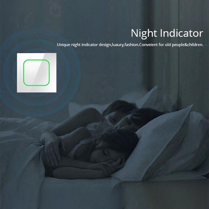 Image du produit Maclean Smart WiFi Interrupteur d'éclairage tactile double compatible avec Tuya APP Interrupteur mural