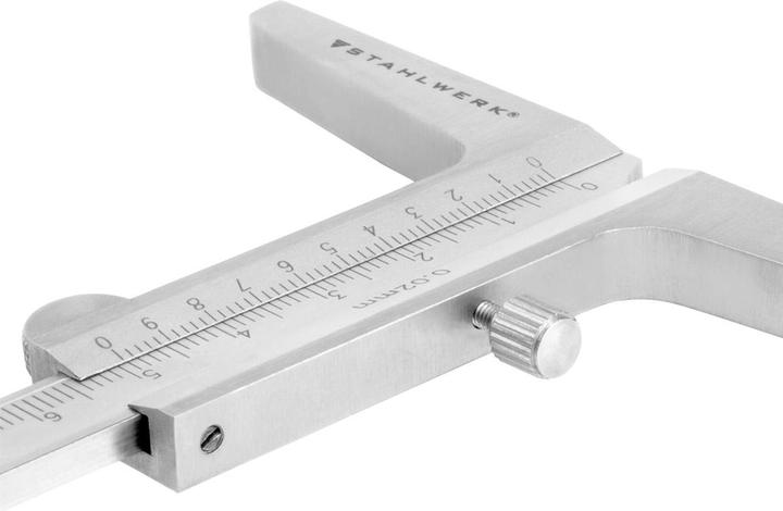 Produktbild Stahlwerk Tiefenmessschieber 0-200 mm DIN 862 aus rostfreiem Edelstahl (20 cm)