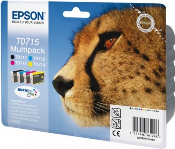Produktbild Epson INK CARTR DURABRITE 4COLOUR T0715 (M, BK, C, Y)