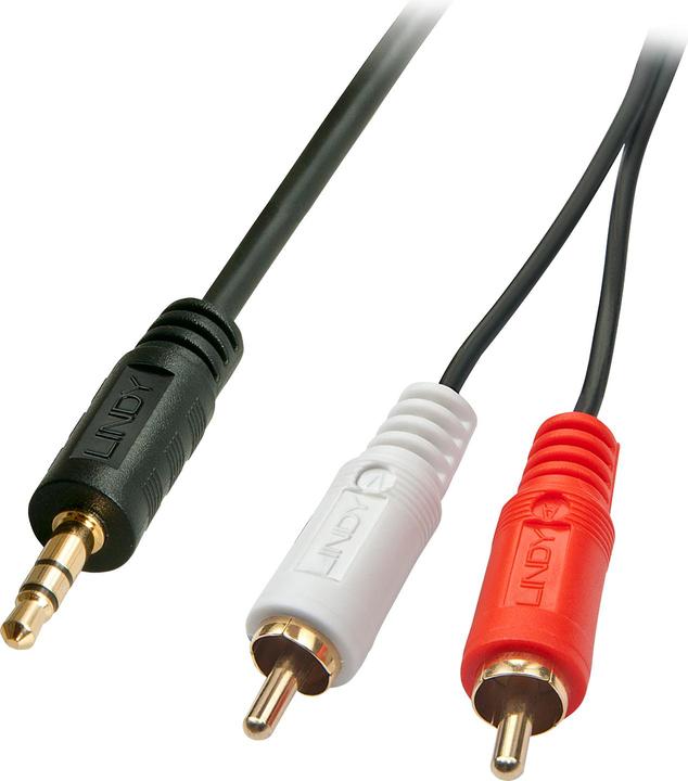 Produktbild Lindy Premium Audio-Adapterkabel 20m 2x RCA (Cinch) Stecker an 3,5mm Klinkenstecker (20 m, Cinch, 3.5mm Klinke (AUX))