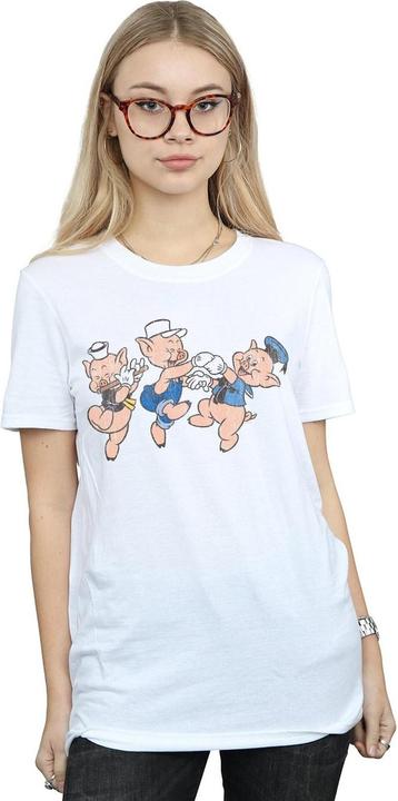 Immagine prodotto Disney Three Little Pigs Having Fun Maglietta Ampia Donna (XXL)