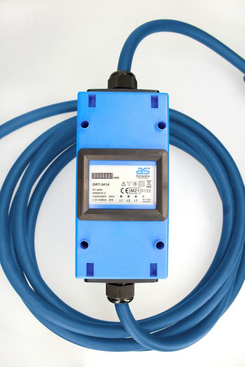 Actual product image As - Schwabe Electric car charging cable mode 3 type 2 with electricity meter (Type 2, 11 kW, 16 A, 5 m)