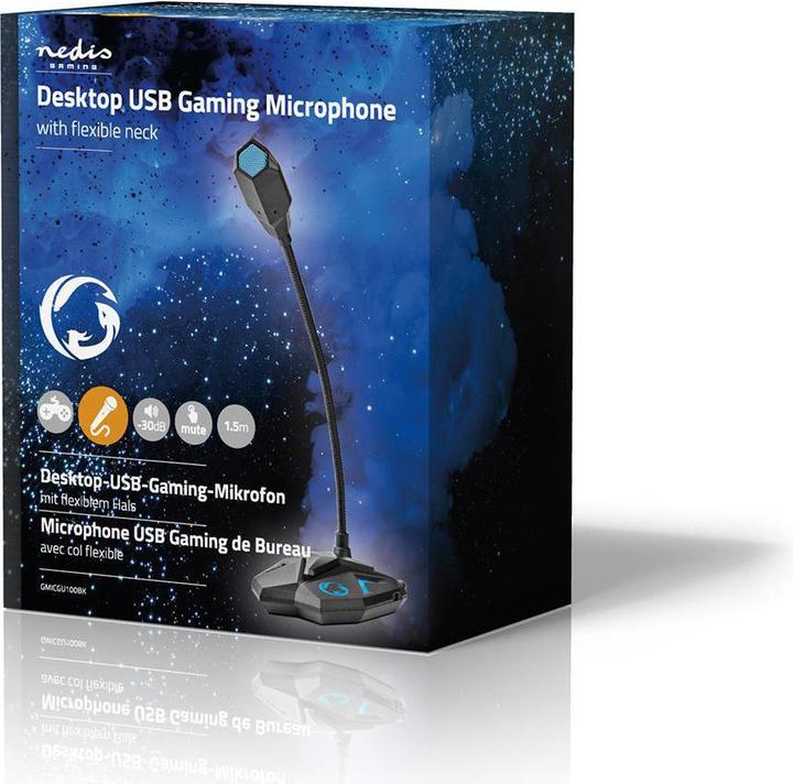 Actual product image Nedis Desktop Gaming Microphone GMICGU100BK