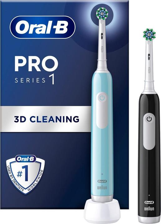 Actual product image JTI Elektrische Zahnbürste Pro1 Duo Schwarz / Türkis (Oscillating toothbrush)