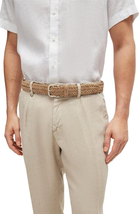 Actual product image BOSS Sash Woven Leather Sueded Belt